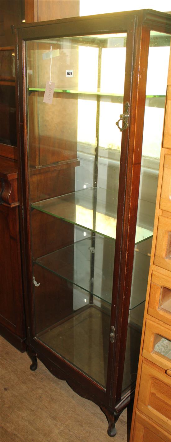 Glass shop display cabinet fitted shelves